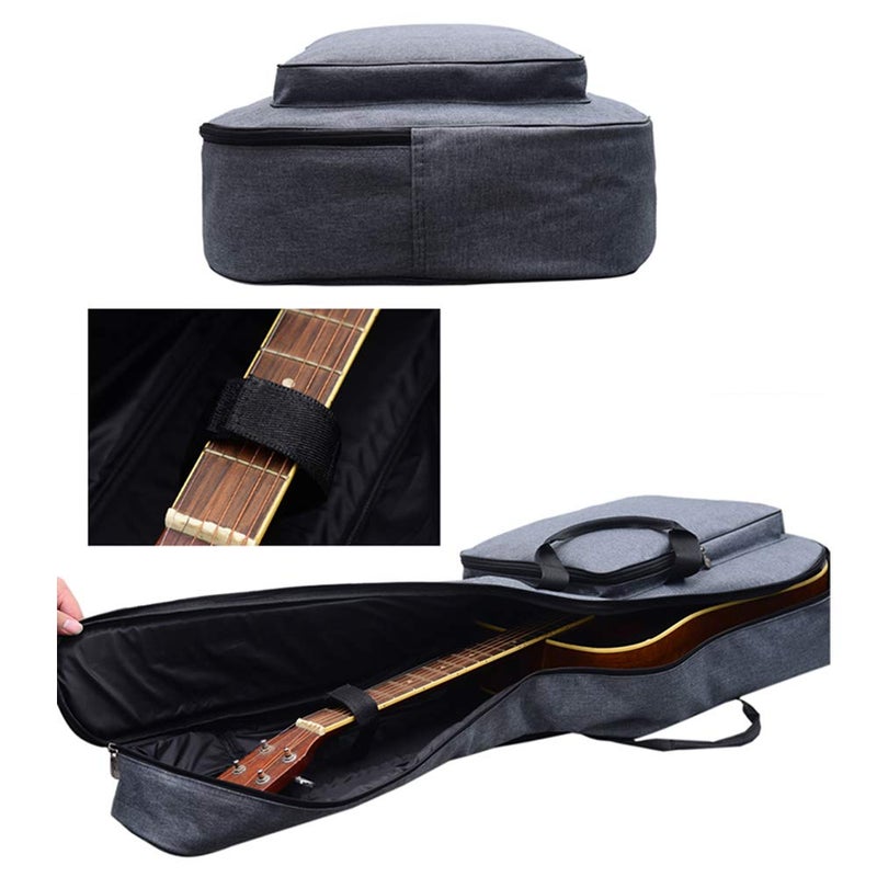 MoonEmbassy 'Jumbo Guitar Gig Bag Thickening and Waterproof 42'' 43'' Acoustic Guitar Bag', Grey, Retro - Image 2